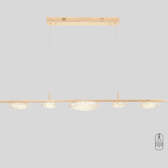 FELICIDAD SP47W LED 0590/405 Crystal Lux Золотой подвесной светильник, LED 47 Вт, CCT 3000–6000 К, 2750 Лм, CRI 80, IP20, 220 В