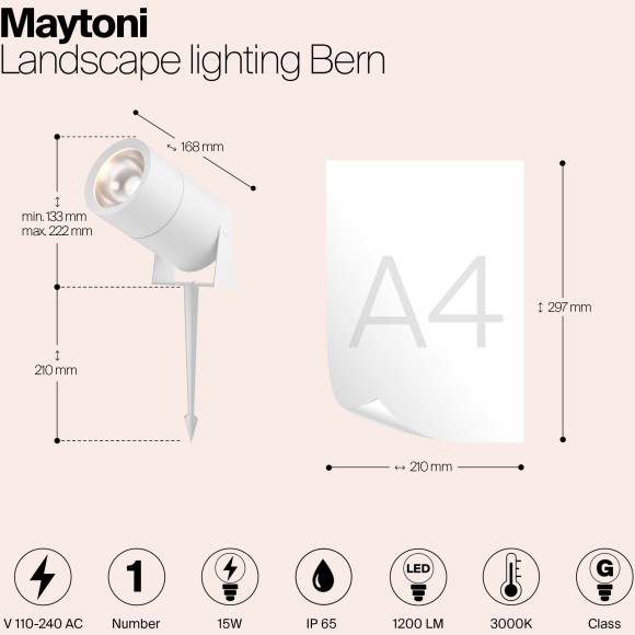 Ландшафтный светильник Outdoor O050FL-L15W3K