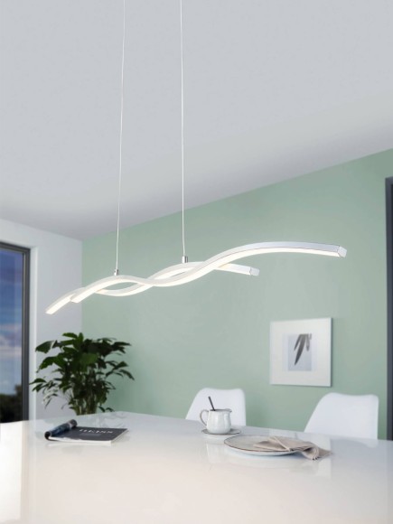 96103 EGLO LASANA 2 Светодиодный потолочный светильник 18Вт, 2Лм, 3000К, хром/белый