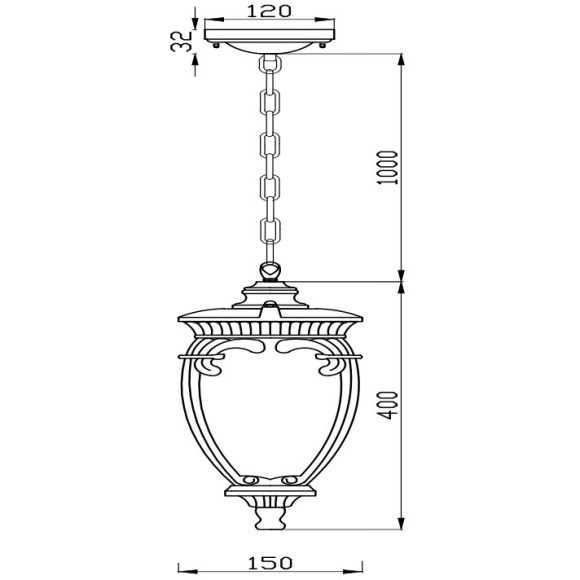 Уличный подвесной светильник Maytoni O414PL-01BZ Fleur IP44 под лампу 1xE27 60W