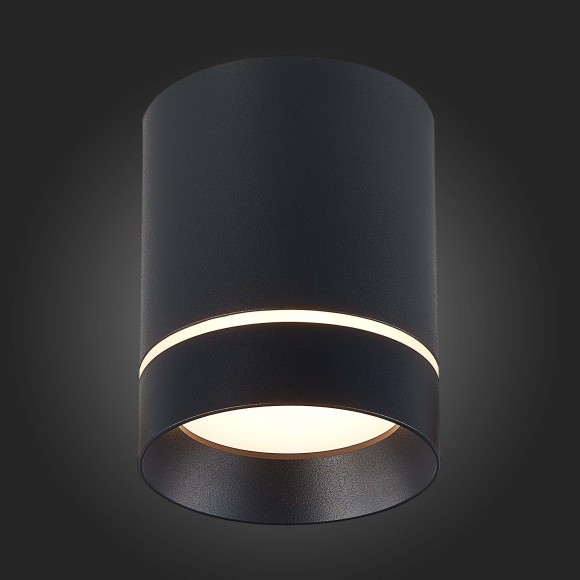 ST115.432.12 Светильник потолочный Черный LED 1*12W 3000K 840Lm Ra90 120° IP20 D79xH100 170-240V Накладные светильники