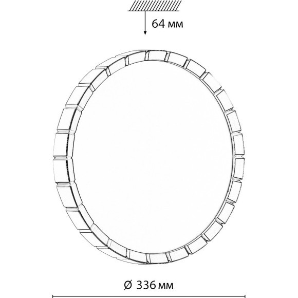 Светильник LED 30Вт 4000К D336 IP43 Sonex ATABI GOLD 7648/CL