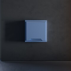 Накладка для розетки с заземлением, защитными шторками и крышкой, S70 (деним)