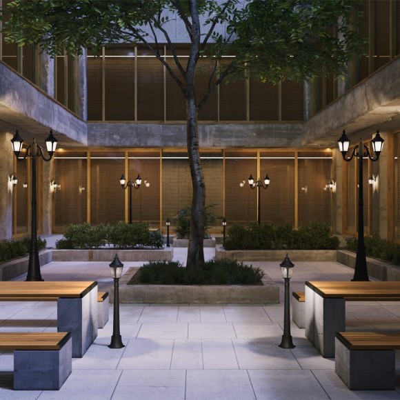 Уличный настенный светильник Maytoni O029WL-01BZ Goiri IP44 под лампу 1xE27 60W