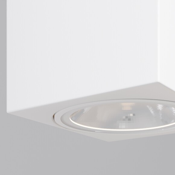 Maytoni Block O507WL-L10W3K Уличный белый настенный светильник, фасадное бра, архитектурный наружный, свет вверх и вниз, COB LED 10Вт 3000K 800Лм CRI80 95° IP65 220В, светодиоды Bridgelux, -40...+50°C