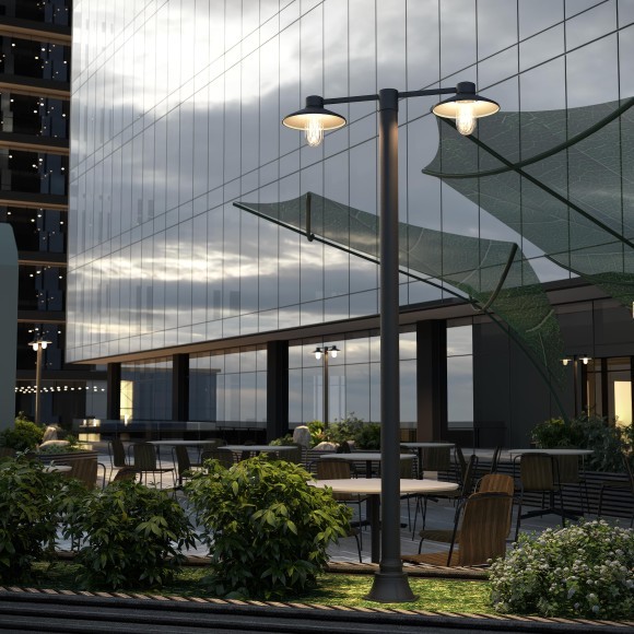 SL9542.701.01 Светильник настенный ST-Luce темно-серый/прозрачный E27 1*60W BASKO