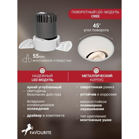 Точечный светильник Mortise 4417-1C