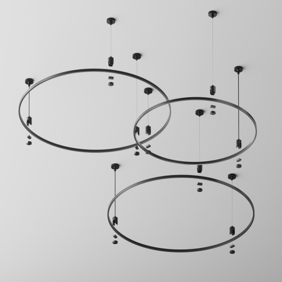 Шинопровод-круг 650мм накладной/подвесной Maytoni Flarity TRX154-R-D650-B