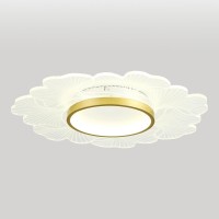 SY0437 Lussole БЕНТОН Потолочная люстра золотая с прозрачным акриловым рассеивателем, LED 19 Вт, 4000 К, 1900 Лм, IP20