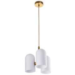 Подвесной светильник с 3 стеклянными плафонами и лампами E14 Arte Lamp CASSEL A5454SP-3PB Подвесной светильник с 3 стеклянными плафонами и лампами E14 Arte Lamp CASSEL A5454SP-3PB