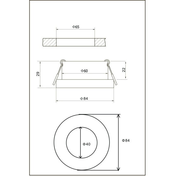 Встраиваемый светильник Maytoni DL083-01-GU10-RD-S Stark IP65 под лампу 1xGU10 50W