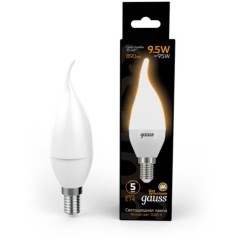 104101110 Лампа Gauss LED Свеча на ветру E14 9.5W 890lm 3000K 1/10/50 104101110 Лампа Gauss LED Свеча на ветру E14 9.5W 890lm 3000K 1/10/50