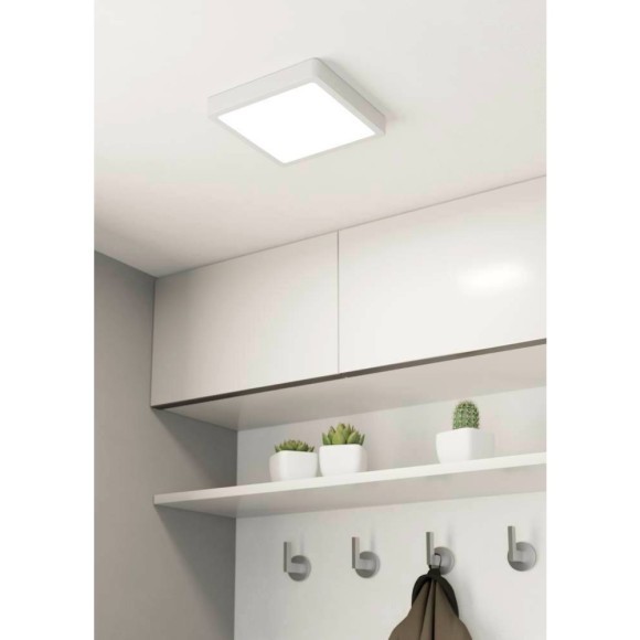 900591 Накладной светильник диммируемый FUEVA 5, 17W (LED), 3000K, L210, B210, H28, сталь, белый / пластик, белый