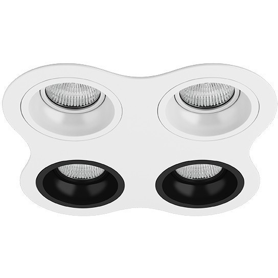 Встраиваемый светильник Lightstar D64606060707 Domino под лампы 4xGU5.3 200W