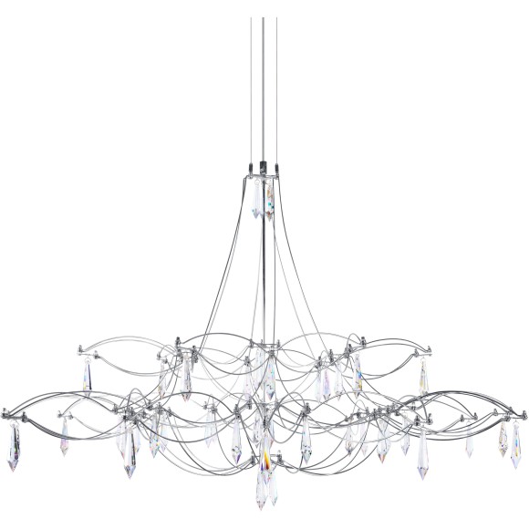 10590/1000 Silver Asfour Loft It MIRA Подвесной светильник, LED 24 Вт, 3000 К, 2880 Лм, серебряное металлическое основание, прозрачные хрустальные элементы 10590/1000 Silver Asfour Loft It MIRA Подвесной светильник, LED 24 Вт, 3000 К, 2880 Лм, серебряное металлическое основание, прозрачные хрустальные элементы