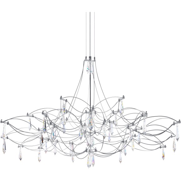 10590/1000 Silver Asfour Loft It MIRA Подвесной светильник, LED 24 Вт, 3000 К, 2880 Лм, серебряное металлическое основание, прозрачные хрустальные элементы 10590/1000 Silver Asfour Loft It MIRA Подвесной светильник, LED 24 Вт, 3000 К, 2880 Лм, серебряное металлическое основание, прозрачные хрустальные элементы
