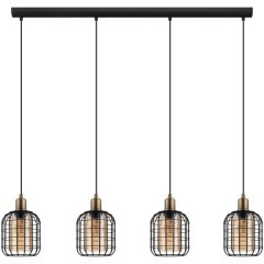 43528 Подвесной потолочный светильник (люстра) CHISLE, 4Х40W, E27, L1300, B165, H1100, сталь/стекло, 43528 Подвесной потолочный светильник (люстра) CHISLE, 4Х40W, E27, L1300, B165, H1100, сталь/стекло,