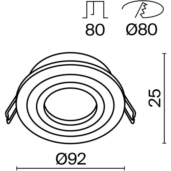Встраиваемый светильник Maytoni DL023-2-01B Atom под лампу 1xGU10 50W Встраиваемый светильник Maytoni DL023-2-01B Atom под лампу 1xGU10 50W