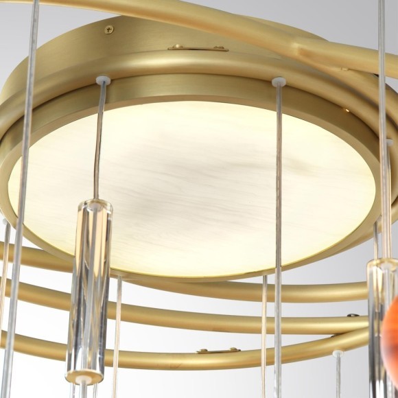 5457/21C Люстра потолочная премиум, коричневая, лампы G9 20шт (нет в компл) + LED 20W 2500K 1850лм ODEON LIGHT EXCLUSIVE CALLISTO