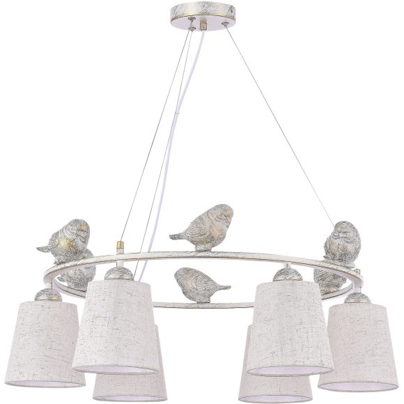 SLE1155-503-06 Светильник подвесной Белый/Серый E27 6*40W LAVINIA