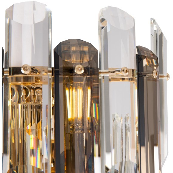DIA200WL-02G Хрустальный настенный светильник (бра) основание матовое золото, лампы 2шт Е14, без выключателя, Maytoni Flare DIA200WL-02G Хрустальный настенный светильник (бра) основание матовое золото, лампы 2шт Е14, без выключателя, Maytoni Flare