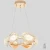 FELICIDAD SP48W LED 0590/306 Crystal Lux FELICIDAD золотая люстра с прозрачными акриловыми плафонами, LED 48 Вт, 3000–6000 К, пульт ДУ, 3300 Лм, CRI >98, IP20, 220 В