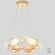 FELICIDAD SP48W LED 0590/306 Crystal Lux FELICIDAD золотая люстра с прозрачными акриловыми плафонами, LED 48 Вт, 3000–6000 К, пульт ДУ, 3300 Лм, CRI >98, IP20, 220 В