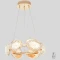 FELICIDAD SP48W LED 0590/306 Crystal Lux FELICIDAD золотая люстра с прозрачными акриловыми плафонами, LED 48 Вт, 3000–6000 К, пульт ДУ, 3300 Лм, CRI >98, IP20, 220 В