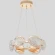 FELICIDAD SP48W LED 0590/306 Crystal Lux FELICIDAD золотая люстра с прозрачными акриловыми плафонами, LED 48 Вт, 3000–6000 К, пульт ДУ, 3300 Лм, CRI >98, IP20, 220 В