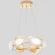 FELICIDAD SP48W LED 0590/306 Crystal Lux FELICIDAD золотая люстра с прозрачными акриловыми плафонами, LED 48 Вт, 3000–6000 К, пульт ДУ, 3300 Лм, CRI >98, IP20, 220 В