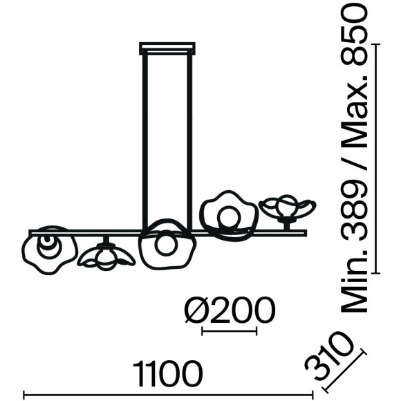 Подвесной светильник Maytoni MOD207PL-05BS Подвесной светильник Maytoni MOD207PL-05BS