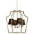 Подвесная люстра  LDP 1249-4 GD+BK