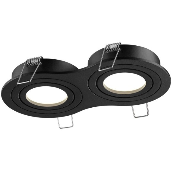 371024 WIR NT25 577 черный Светильник встраиваемый поворотный IP20 GU10 2*50W 220-240V MORUS