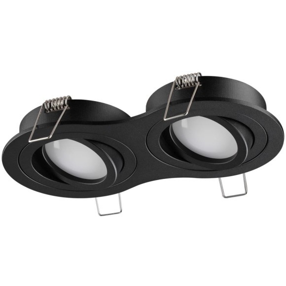 371024 WIR NT25 577 черный Светильник встраиваемый поворотный IP20 GU10 2*50W 220-240V MORUS
