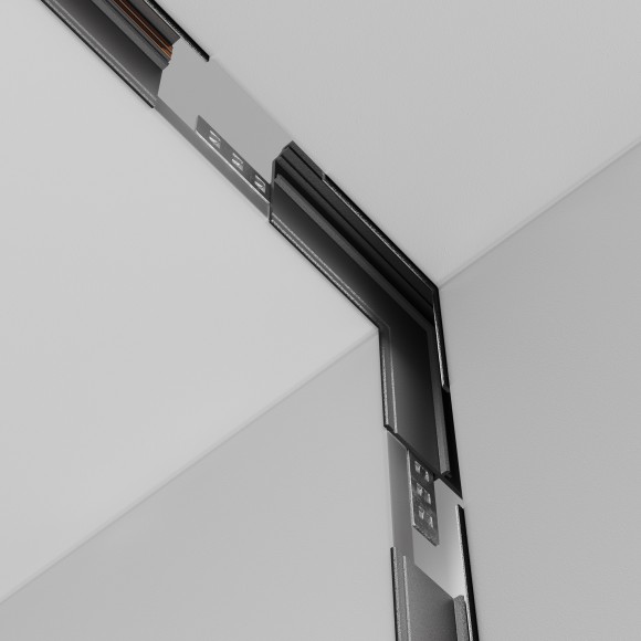 Угловой соединитель внутренний для шинопроводов в ГКЛ 12.5мм Maytoni Exility TRA034CL-42.12B