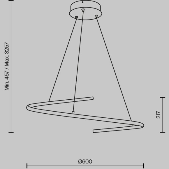 Подвесной светильник Maytoni MOD242PL-L33BK