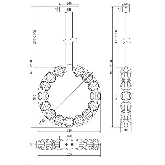 Подвесной светильник Maytoni MOD555PL-L23CH5K