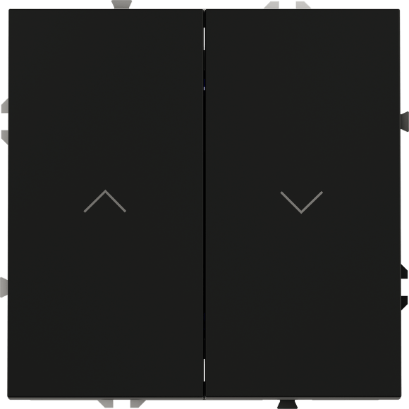 Выключатель встраиваемый VOLTUM S70 для жалюзи 10А, (черный матовый)