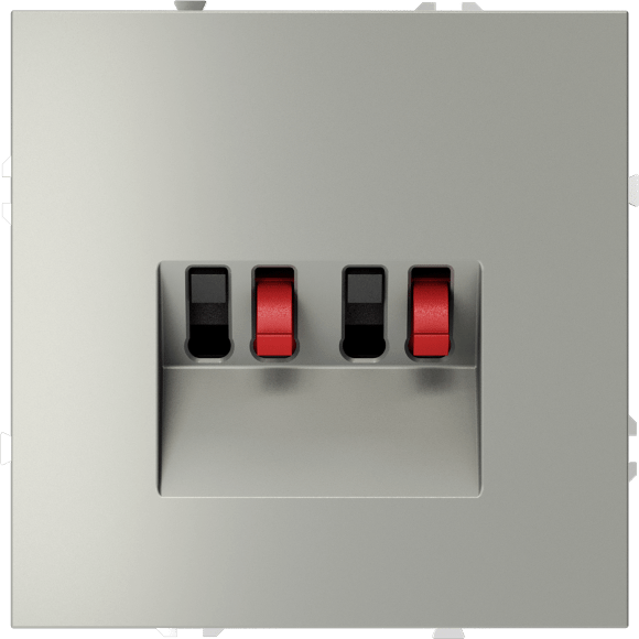 Розетка акустическая встраиваемая VOLTUM S70 4-местная, (сталь)