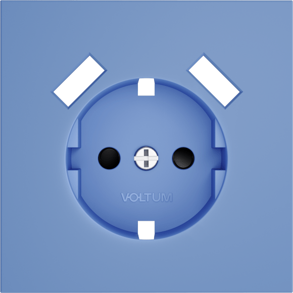 Накладка для розетки с заземлением и защитными шторками, с USB A+A, S70 (деним)