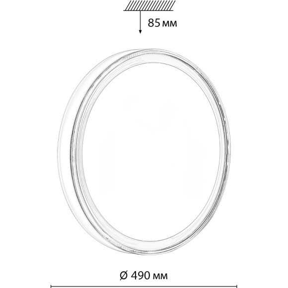 Светильник LED 70Вт 3000-6000K D490 IP43 пульт ДУ Sonex LAVEN 7699/EL