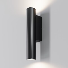 Maytoni Tube O508WL-L6B3K Черный уличный настенный светильник цилиндр, свет вверх и вниз, металл, стекло, бра фасадное, LED 6Вт 3000K 750лм CRI80 25° IP65 220V -40...+50°C Maytoni Tube O508WL-L6B3K Черный уличный настенный светильник цилиндр, свет вверх и вниз, металл, стекло, бра фасадное, LED 6Вт 3000K 750лм CRI80 25° IP65 220V -40...+50°C