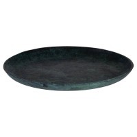 427155 MALIMONO Декоративная тарелка настенная, алюминий, зеленая патина, D340, H35