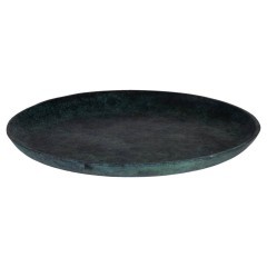 427155 MALIMONO Декоративная тарелка настенная, алюминий, зеленая патина, D340, H35 427155 MALIMONO Декоративная тарелка настенная, алюминий, зеленая патина, D340, H35