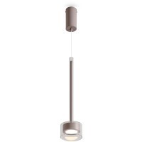 Freya Herb FR5633PL-L6CSH Дизайнерский подвесной светильник в стиле модерн и ар-деко, LED 6 Вт, 3000К, CRI 80, 250 лм, 120°, 220V, диаметр 100 мм, высота 640-2520 мм, металл цвета кашемир, плафон стекло прозрачное