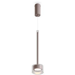Freya Herb FR5633PL-L6CSH Дизайнерский подвесной светильник в стиле модерн и ар-деко, LED 6 Вт, 3000К, CRI 80, 250 лм, 120°, 220V, диаметр 100 мм, высота 640-2520 мм, металл цвета кашемир, плафон стекло прозрачное
