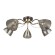 Потолочная люстра с 5 стеклянными плафонами под лампы цоколя Е27 Arte Lamp LILY A4366PL-5BK