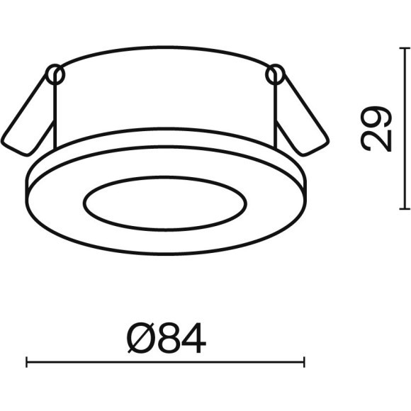 Встраиваемый светильник Maytoni DL083-01-GU10-RD-W Stark IP65 под лампу 1xGU10 50W