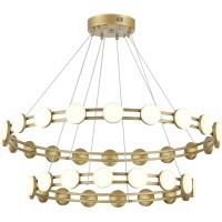 SL6610.203.36 Светильник подвесной ST-Luce золотистый/белый LED 1*70W 4000K MONRO