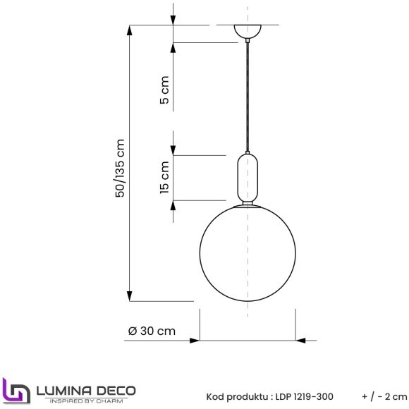 Подвесной светильник Lumina Deco Orito LDP 1219-300 WT+GD